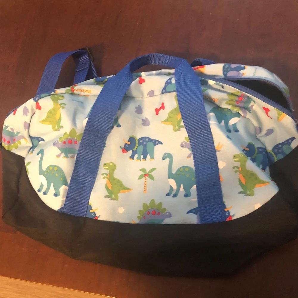 🥧🔥 Kids Dinosaur Print Duffel Bag with Handles and Shoulder Strap